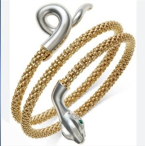 Macy's sterling gold vermeil snake wrap bracelet